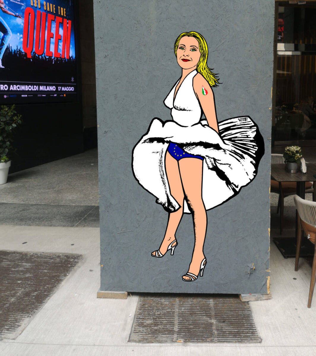 Sfregiato il murales di Meloni. Scritte ed X sulla bocca. Le foto Sfregiato il murales di Meloni. Scritte ed X sulla bocca. Le foto