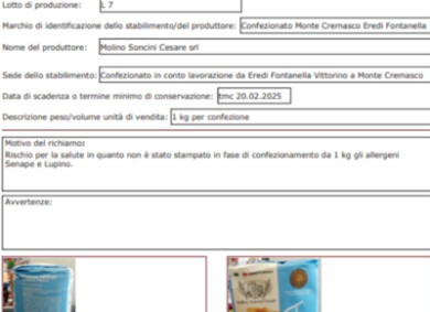 Farine, nuovo allarme allergeni: ecco la marca da non comprare