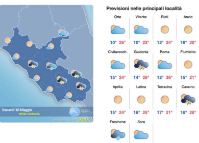 Il meteo dell’11 maggio: ancora nuvole e rovesci improvvisi, è pazza primavera
