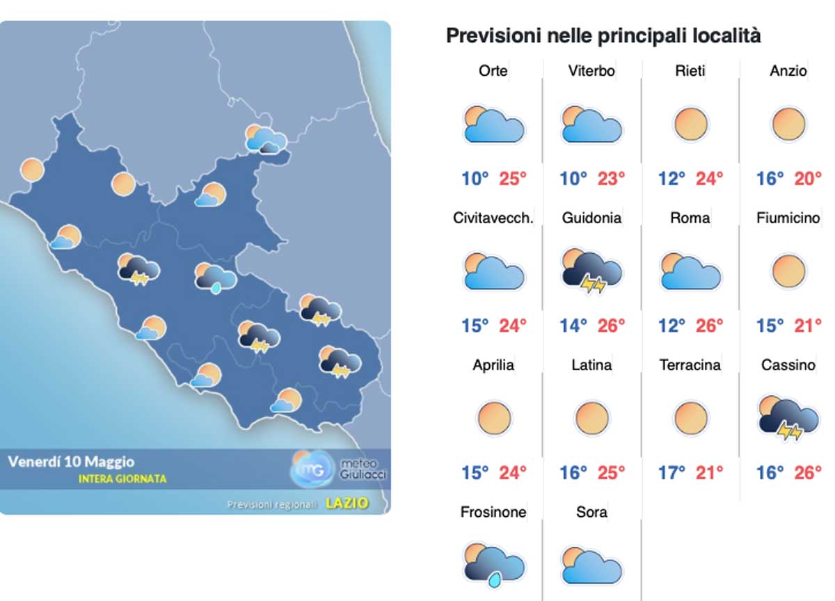 Il meteo dell’11 maggio: ancora nuvole e rovesci improvvisi, è pazza primavera Il meteo dell’11 maggio: ancora nuvole e rovesci improvvisi, è pazza primavera