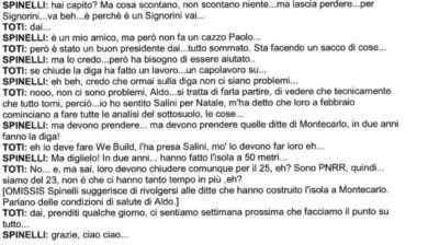 Toti a Spinelli: “Draghi ti fa la diga, contento?”. “Ora fammi fare Cavaliere”
