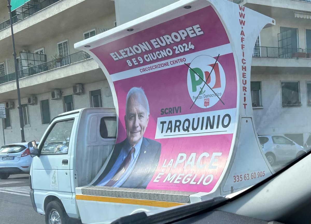 Elezioni europee, capolavoro dell’ovvio del Pd Tarquinio: “La pace è meglio”