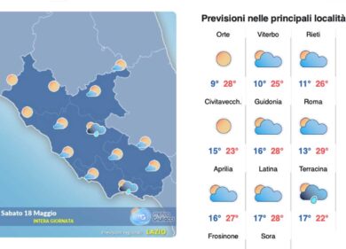 Il meteo del 18 maggio: sole e caldo, ma occhio ai temporali domenicali