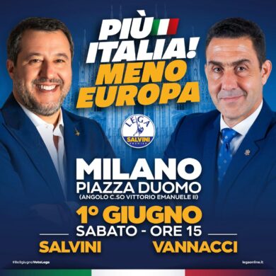 Lega, per le Europee tre grandi manifestazioni a Milano, Roma e Bari