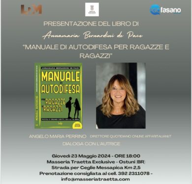 Perrino presenta “Manuale di autodifesa”, nuovo libro di Bernardini De Pace