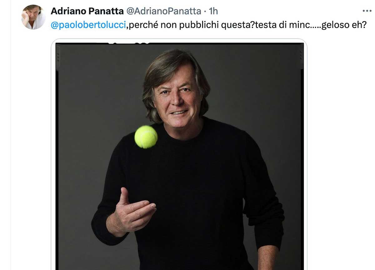 “Pubblica questa foto, testa di minc…”, gli insulti tra Panatta e Bertolucci “Pubblica questa foto, testa di minc…”, gli insulti tra Panatta e Bertolucci