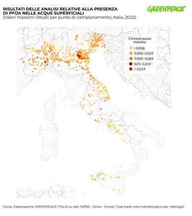 Allarme Pfas nei corsi d’acqua: regioni italiane contaminate. Ecco quali
