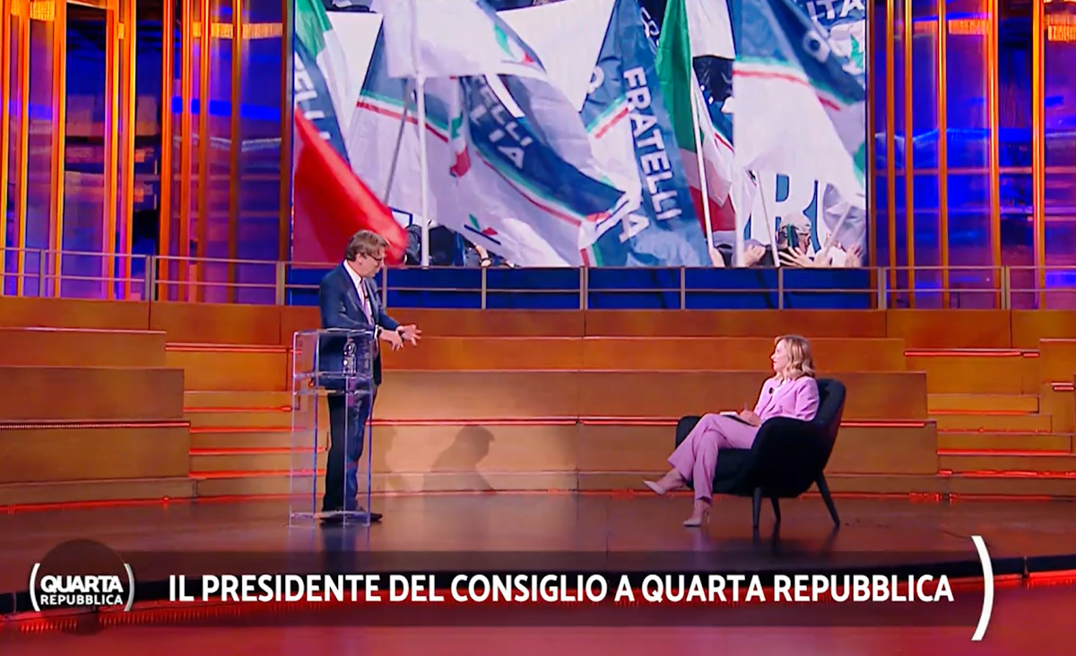 Ascolti tv, Meloni battuta dall’opposizione. Porro con la premier fermo al 6% Ascolti tv, Meloni battuta dall’opposizione. Porro con la premier fermo al 6%