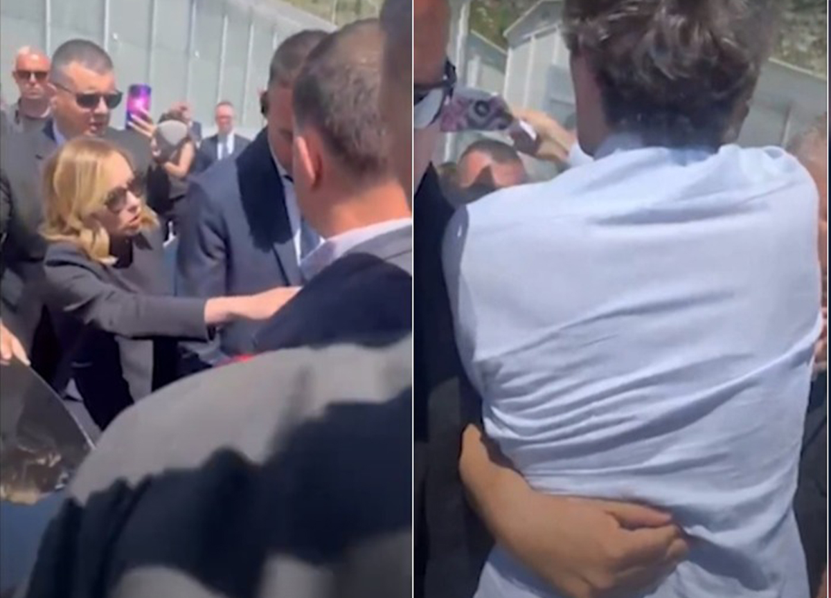 Migranti, Magi strattonato dalla sicurezza a Tirana: Meloni: “Lasciatelo” Migranti, Magi strattonato dalla sicurezza a Tirana: Meloni: “Lasciatelo”