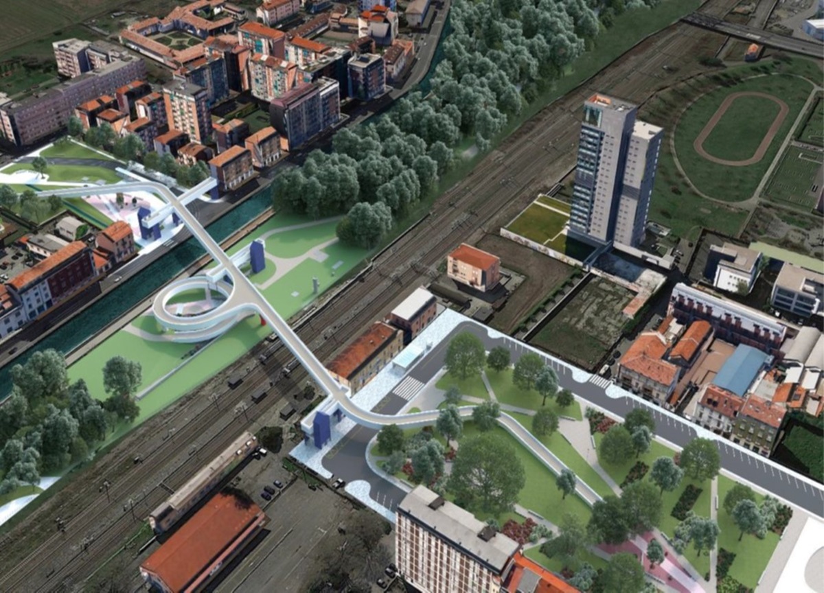 M4 Milano, iniziata l’installazione della passerella in San Cristoforo. FOTO M4 Milano, iniziata l’installazione della passerella in San Cristoforo. FOTO