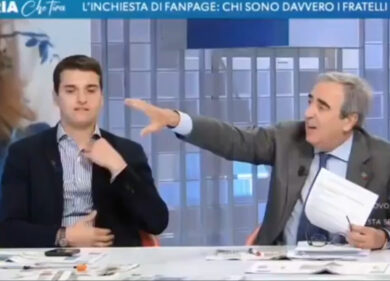 Gasparri sminuisce l’inchiesta di Fanpage sui giovani di FdI: “Potrebbero essere tifosi della Casertana”. Bagarre a La7