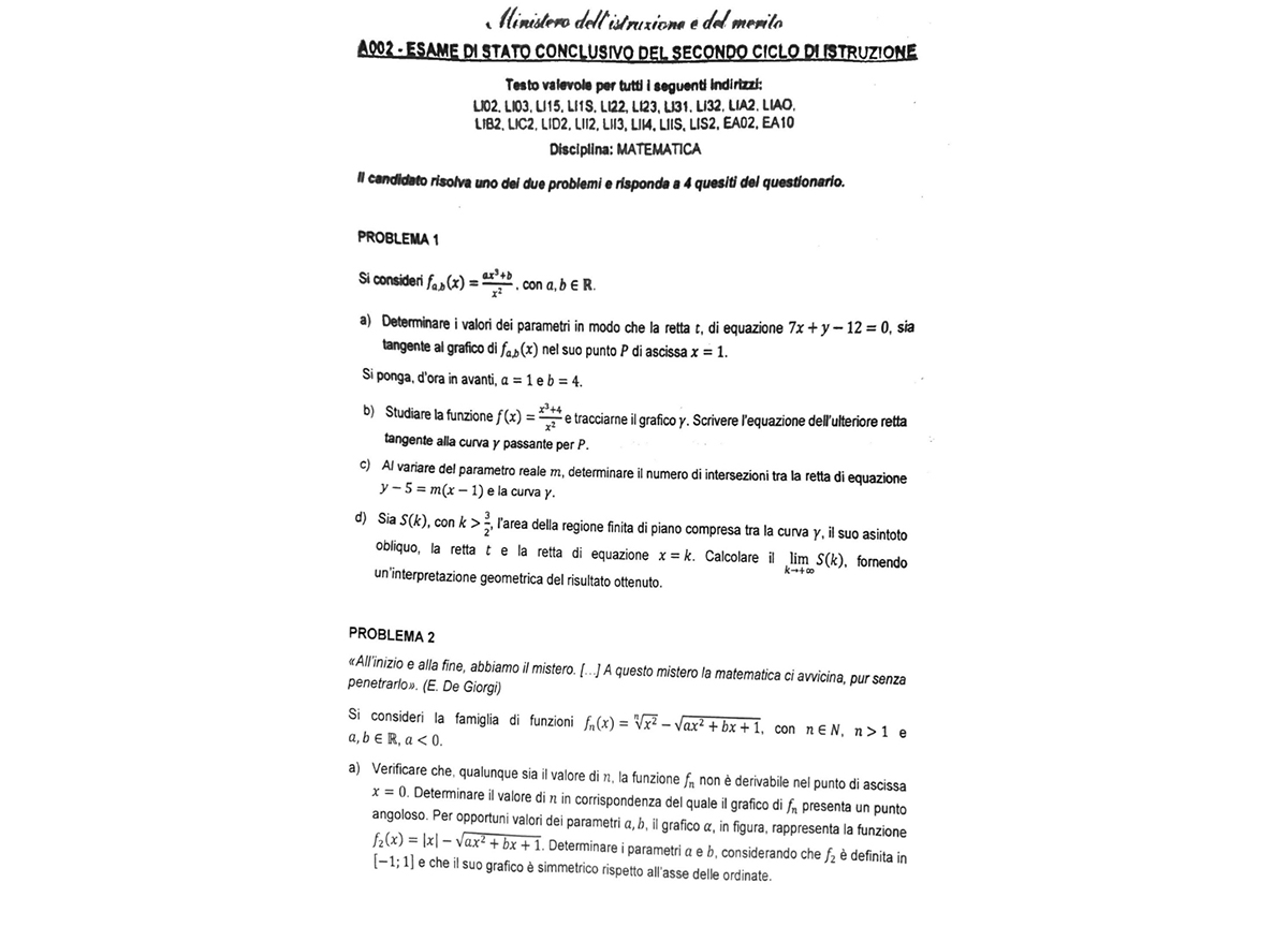 prove di esame