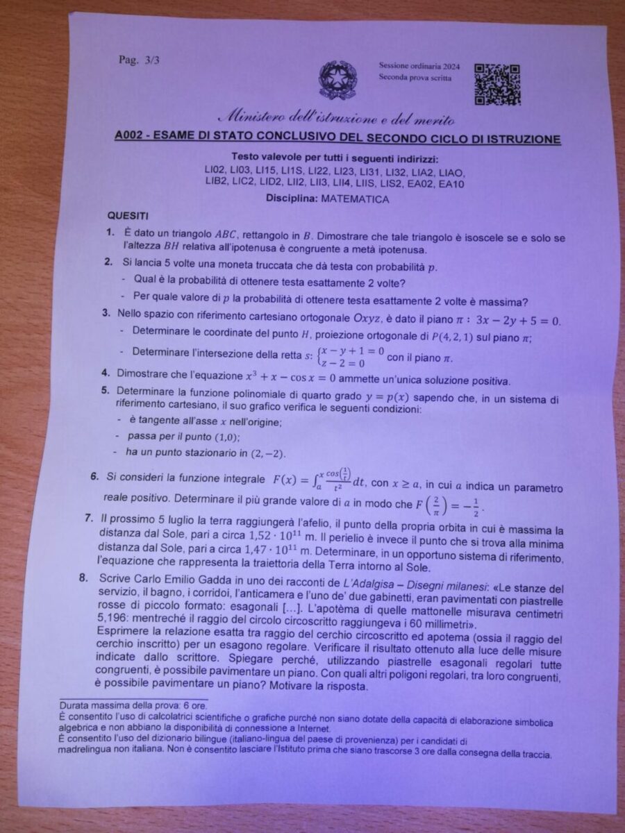 Prova di maturità