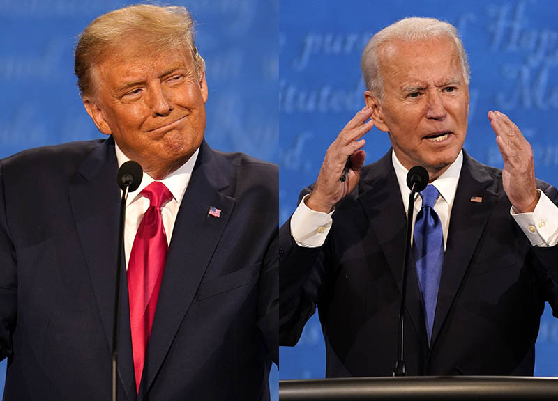 Biden-Trump si sfidano sul ring televisivo: microfoni spenti e niente pubblico Biden-Trump si sfidano sul ring televisivo: microfoni spenti e niente pubblico