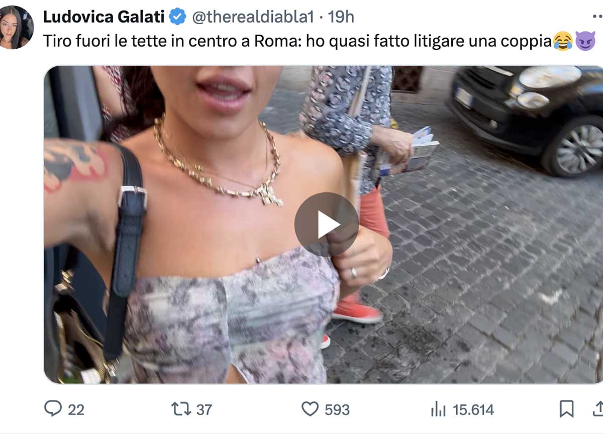 Therealdiabla show: le “esce” nel centro di Roma, scoppia coppia di turisti