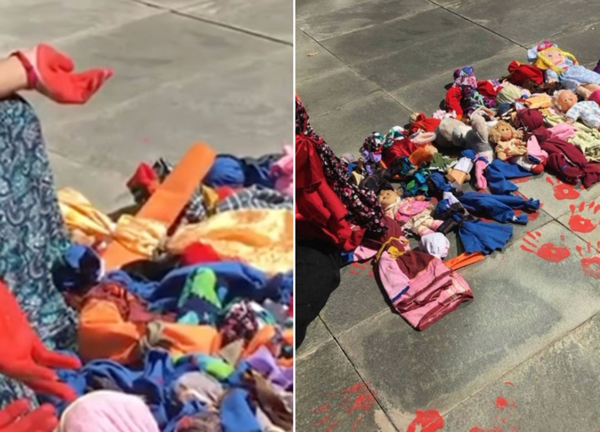 Bruciamo tutto, le femministe assaltano la Rai: vernice rossa sotto al cavallo