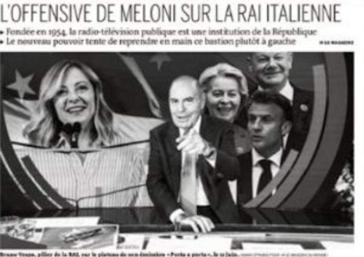 “Tele-Meloni” agita persino Le Monde, la crisi Rai finisce in prima pagina “Tele-Meloni” agita persino Le Monde, la crisi Rai finisce in prima pagina