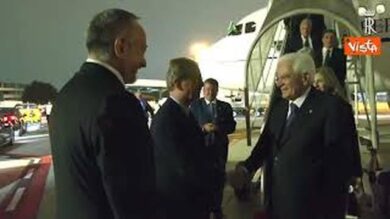 Mattarella atterra a San Paolo del Brasile, Ad accompagnarlo la figlia Laura