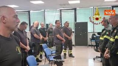 Minuto silenzio dei colleghi per Giuseppe e Nicola, i due Vigili del fuoco morti per salvare una famiglia