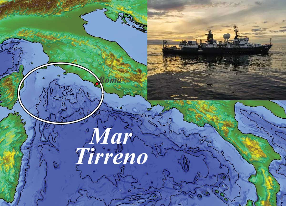 Avviso ai naviganti: sulla costa Tirrenica di fronte a Roma c’è una nave del Cnr che studia i fondali