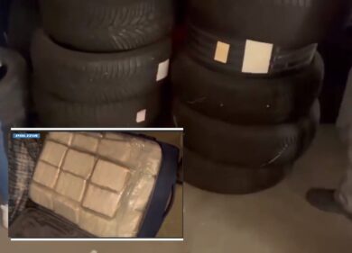 Quasi 150 chili di hashish nascosti tra i copertoni: un arresto