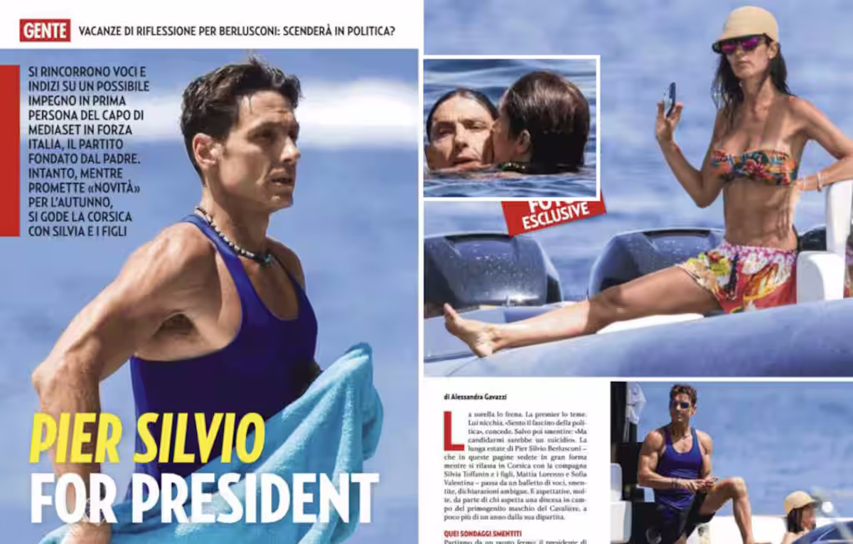 Pier Silvio Berlusconi pensieroso in vacanza in Corsica: in arrivo la sua discesa in campo? FOTO