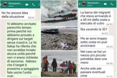 Strage Cutro, le chat Finanza-Guardia Costiera: “So’ migranti”, “non usciamo”. In sei verso il processo