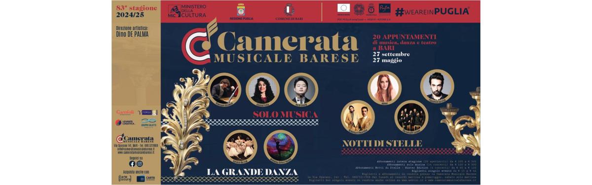 Presentata a Palazzo di Città l’83^ stagione della Camerata Musicale Barese