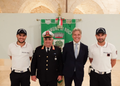 Comune di Noci, nuovi agenti per la Polizia Locale