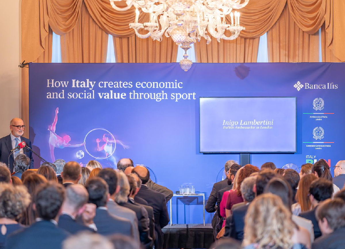 Banca Ifis presenta all’Ambasciata d’Italia nel Regno Unito il valore economico dello sport italiano Banca Ifis presenta all’Ambasciata d’Italia nel Regno Unito il valore economico dello sport italiano