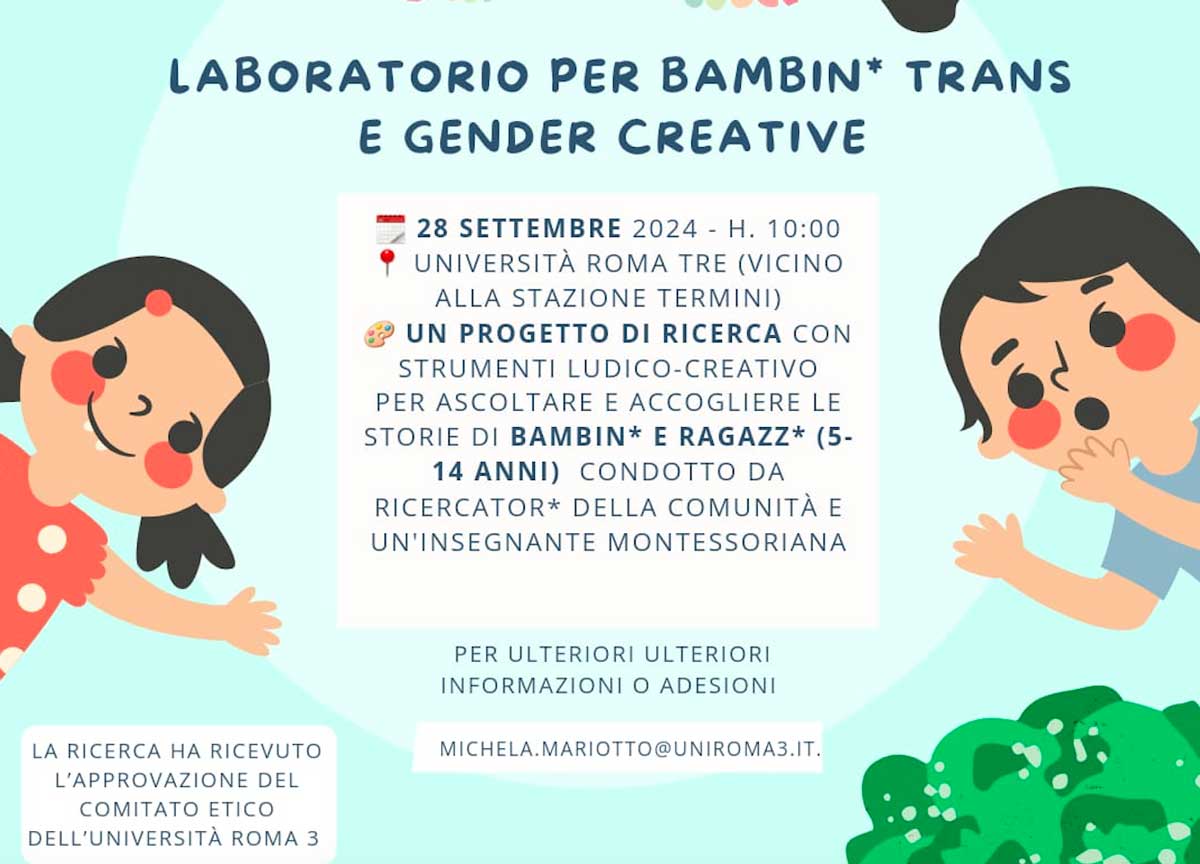 Laboratorio bimbi trans a Roma 3: il ministro Bernini vuole vederci chiaro sui fondi Laboratorio bimbi trans a Roma 3: il ministro Bernini vuole vederci chiaro sui fondi