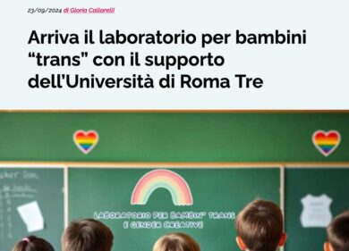 Laboratorio bimbi trans a Roma 3: il ministro Bernini vuole vederci chiaro sui fondi