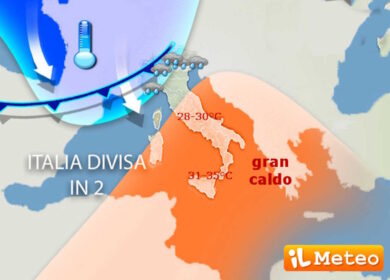 Meteo fine settimana: da una parte la pioggia e dall’altro un caldo afoso. Domenica crollano le temperature