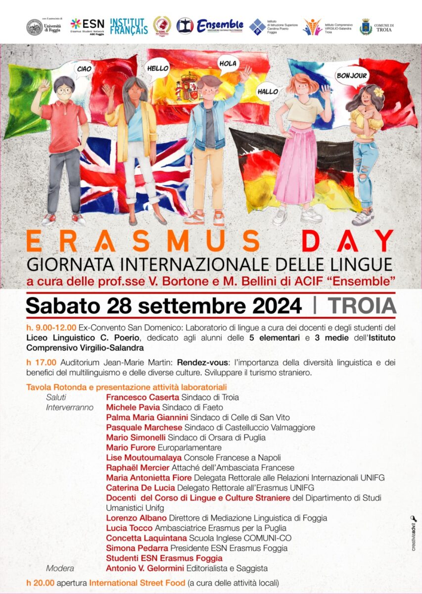 Giornata Internazionale delle Lingue, l’ERASMUS Day a Troia (Fg)