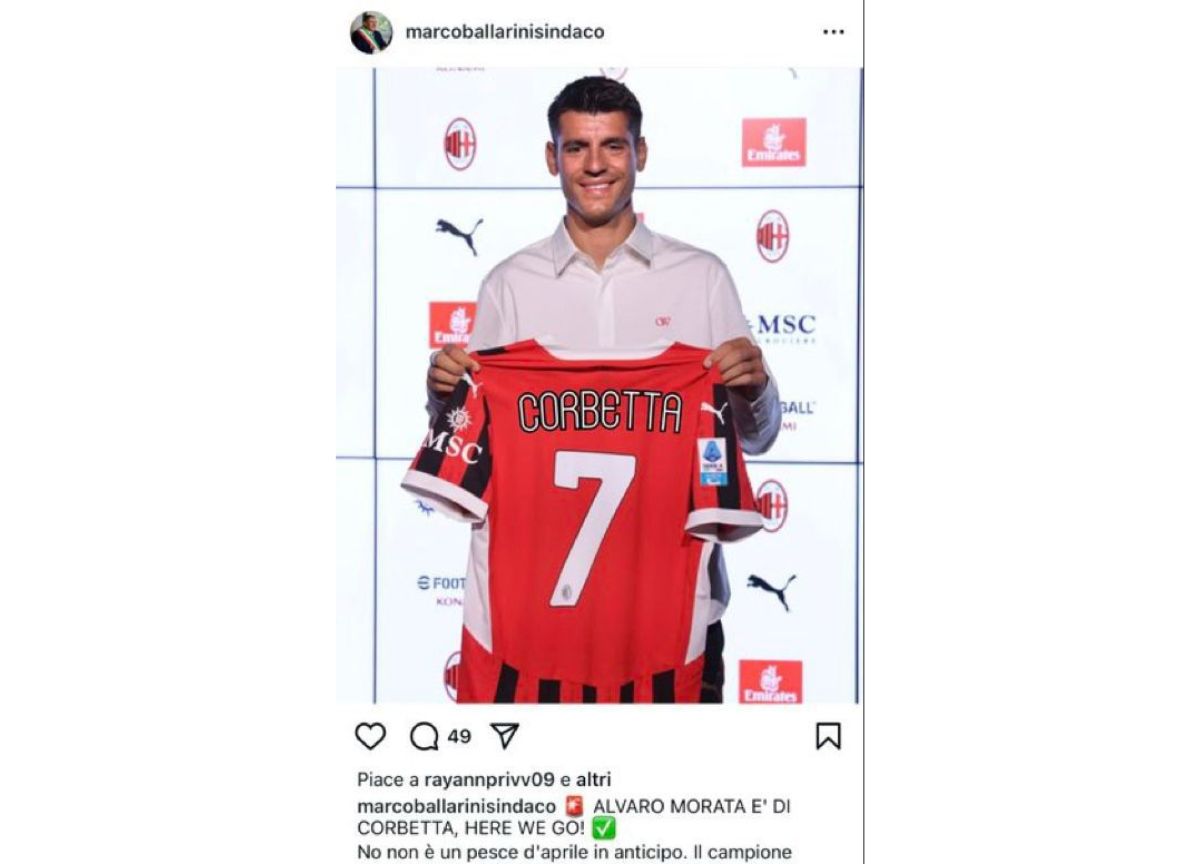 Morata infuriato per il benvenuto social a Corbetta: “Privacy violata”. Il sindaco: “Reazione scomposta” Morata infuriato per il benvenuto social a Corbetta: “Privacy violata”. Il sindaco: “Reazione scomposta”
