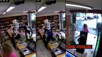 Entra con un coltello e svuota la cassa, la farmacista scappa terrorizzata. Il video della rapina