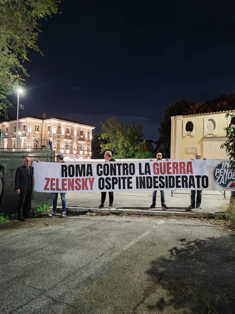 “Roma contro la guerra. Zelensky ospite indesiderato” “Roma contro la guerra. Zelensky ospite indesiderato”