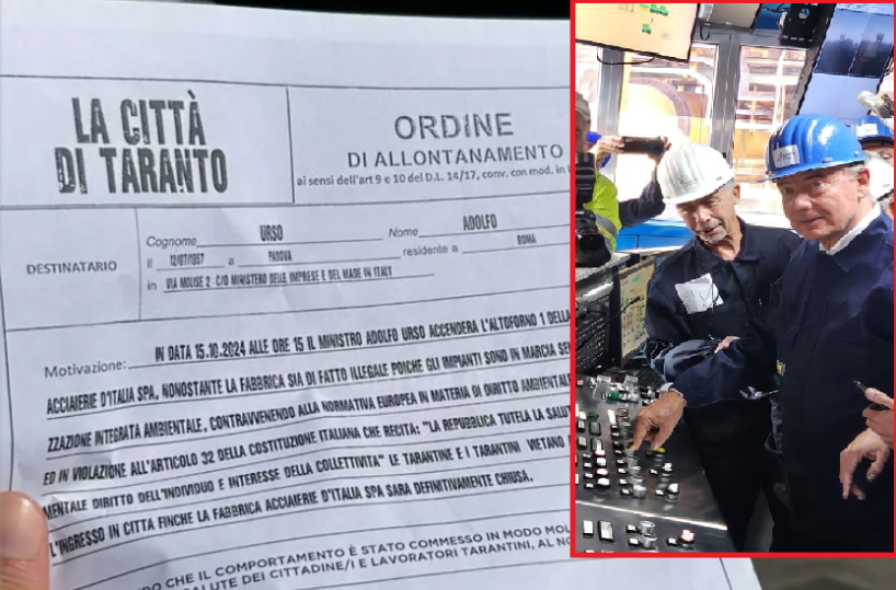 Ex-Ilva, il ministro Urso riaccende l’Altoforno1 tra le proteste dei tarantini