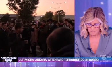 Ascolti tv, Pomeriggio Cinque risale con l’attentato ad Ankara (Matano però è lontano). Andrea Delogu scende ancora