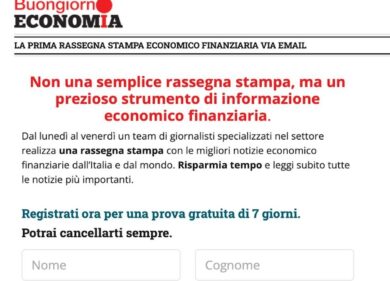 Una rassegna stampa per rimanere sempre aggiornati, nasce “Buongiorno economia”