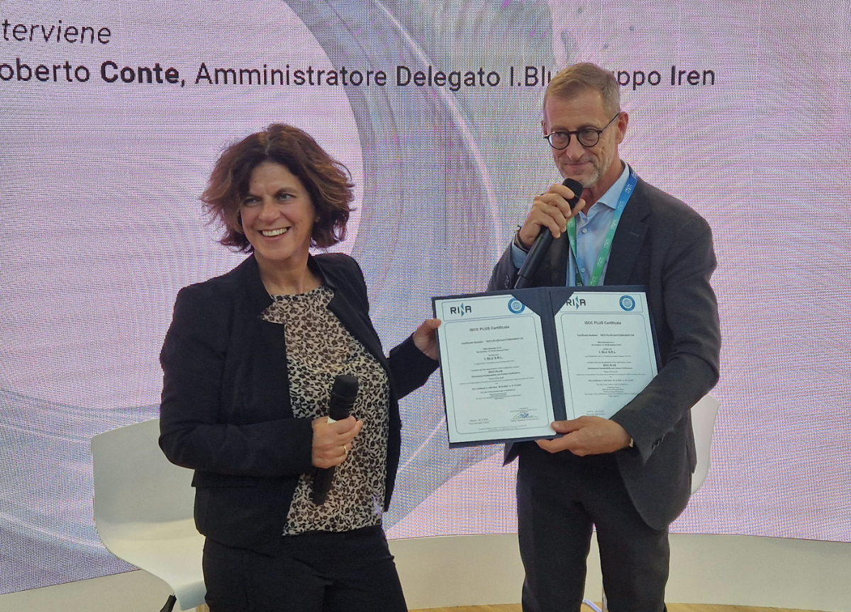 Economia circolare: I.Blu riceve da RINA la certificazione ISCC Plus Economia circolare: I.Blu riceve da RINA la certificazione ISCC Plus