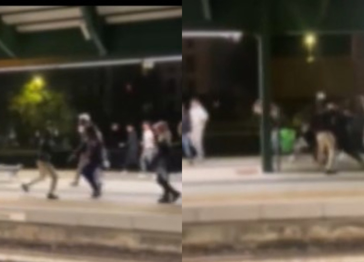 Far west in stazione, maxi rissa tra gang di ragazzini tra calci, pugni e inseguimenti. La follia sui binari |VIDEO