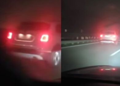 Follia in tangenziale: auto sfreccia contromano. Il video è spaventoso