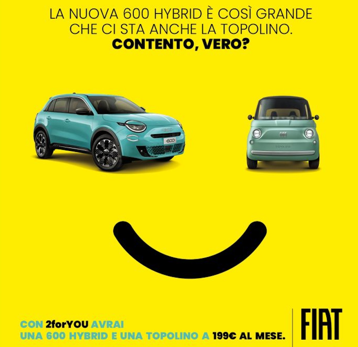 “2forYOU”: la nuova offerta di FIAT per la mobilità sostenibile delle famiglie italiane “2forYOU”: la nuova offerta di FIAT per la mobilità sostenibile delle famiglie italiane