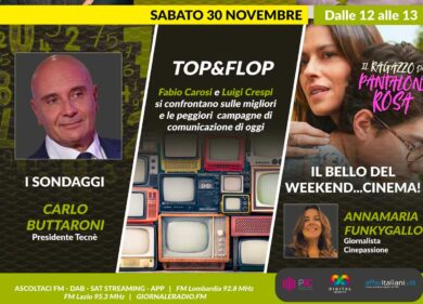 Maria Stella Gelmini, Luca Richeldi, Piazza e Pacitto e i sondaggi Tecnè in anteprima: la due giorni di Spin Doctor con Crespi e Carosi