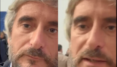 Osho non si trattiene e litiga mentre viene intervistato, scontro con l’ex curatore della mostra sul futurismo a Roma. VIDEO