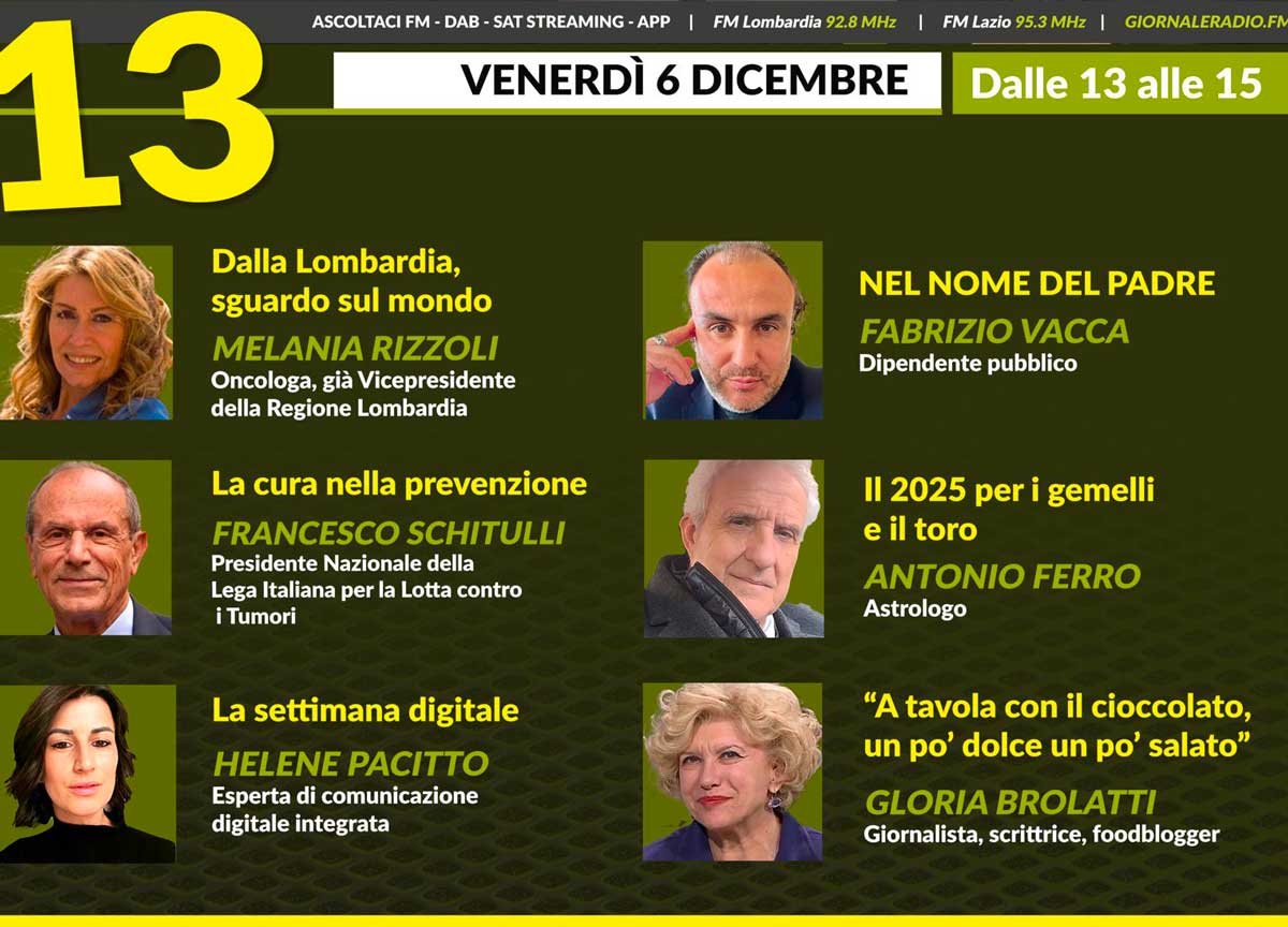 Sanità, salute, prevenzione e poi sondaggi, sino al cioccolato: la due giorni radiofonica di Spin Doctor con Luigi Crespi e Fabio Carosi Sanità, salute, prevenzione e poi sondaggi, sino al cioccolato: la due giorni radiofonica di Spin Doctor con Luigi Crespi e Fabio Carosi