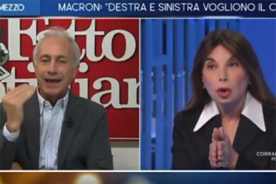 Travaglio show a Otto e Mezzo, demolisce Macron (“Golpista bianco”) e che scintille con Mariolina Sattanino – VIDEO