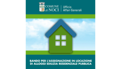 Comune di Noci: aperto il bando per l’assegnazione degli alloggi di edilizia residenziale pubblica