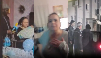 Neonata rapita a Cosenza, la festa a casa e l’arrivo degli agenti: il video del blitz della polizia